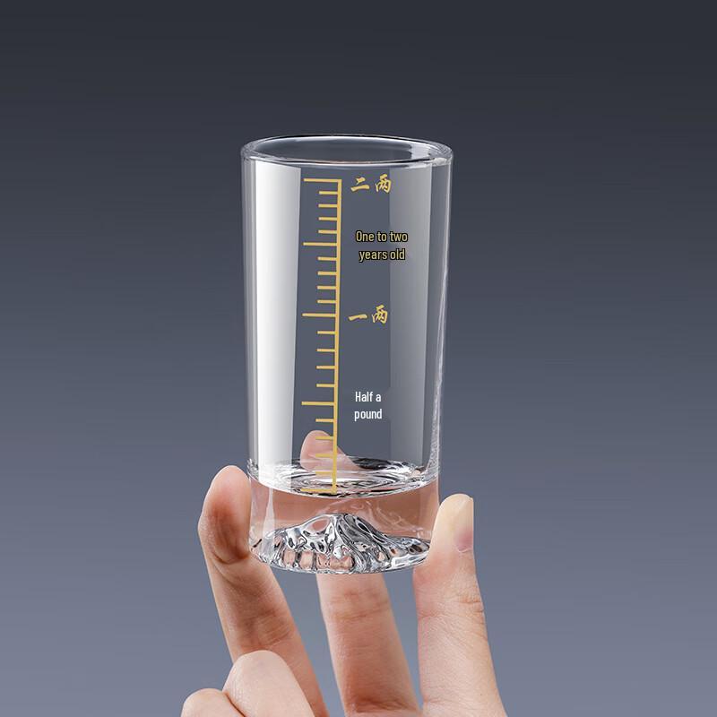 Iceberg Bottom White Wine Glasses with Scale