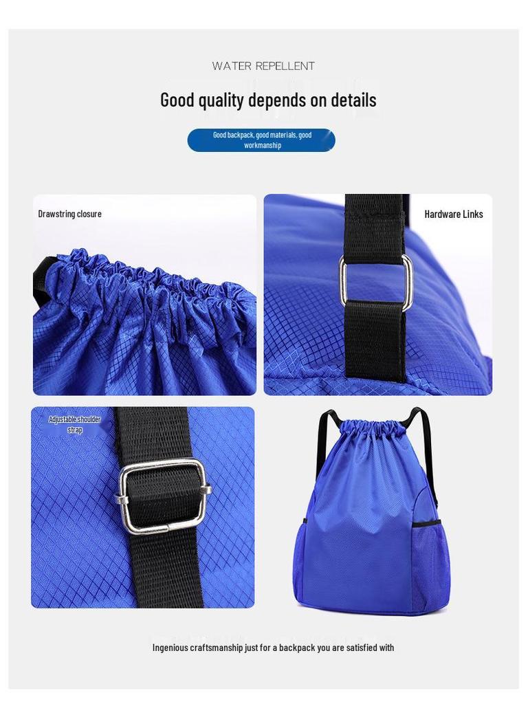 Unisex Travel & Gym Drawstring Backpack - Large Capacity, Simple Design (2020)