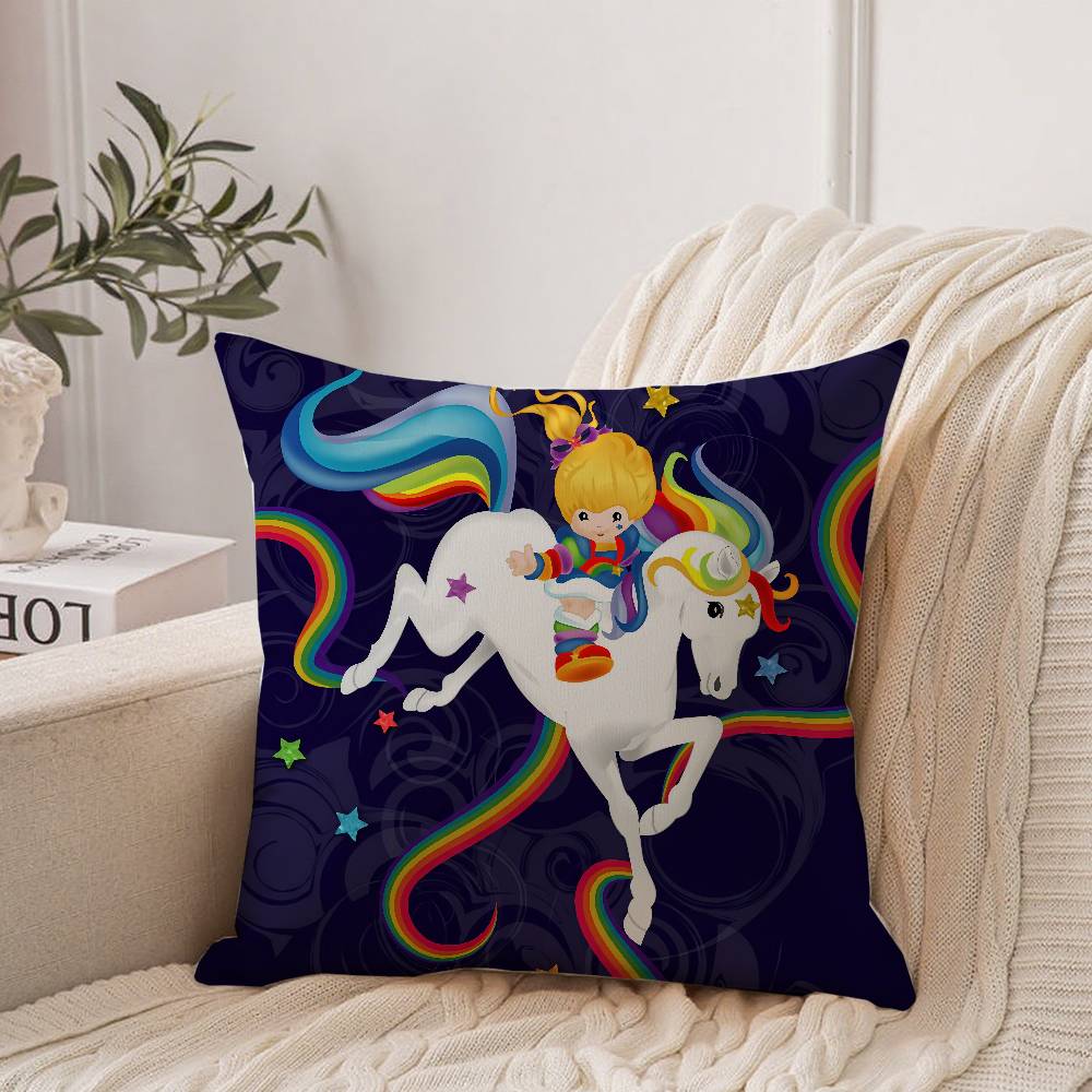 Cute R-Rainbows B-Brite Pillow Case Home Decor Throw For Sofa Bed Car Room Decor Gift Idea