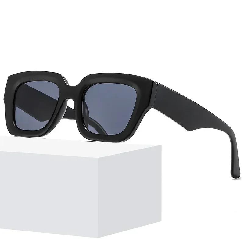 Vintage Klassische Quadratische Sonnenbrille Für Damen Herren Retro Stilvoll Minimalistisch Mode Weiblich Männlich