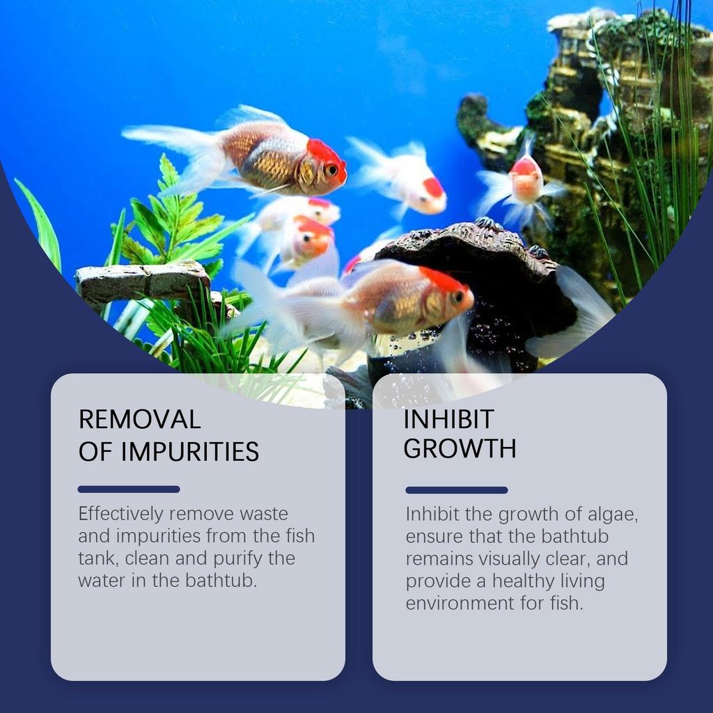 Aquarium Algaecide Fish Tank Water Cleaner Reduces Waste Sludge Restores Water Growth 100ML