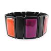NOA [J1969] - Red Purple 'Arlequin' Designer Bracelet