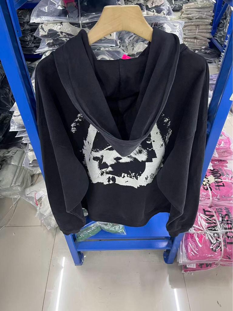Rich Kids Vintage Poet Print Hoodie - Washed Trendy Style