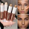 Dual-Ended Highlight & Contour Stick 3D Facial Sculpting Long-Lasting, Waterproof & Sweatproof, Skin-Tone Illumination Makeup Stick