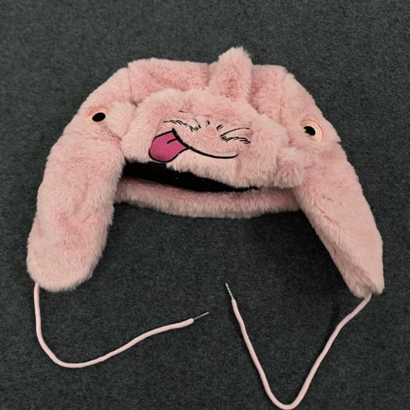 

Зимняя теплая плюшевая шапка с изображением медведя белого коричневого цвета OneSize