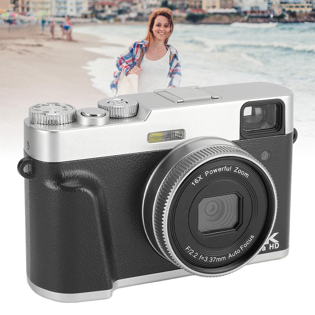 4K 48MP Digital Camera 2.8inch Screen Anti Shake 16X Digital Zoom Video Camera Compact Point and Shoot Travel Camera