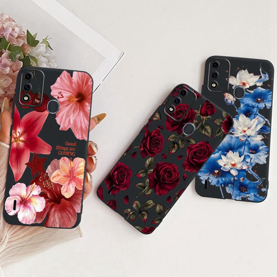 Cute Printing Phone Case For ITEL A48 Soft Black Silicone TPU Cases For Itel A48 Covers Bumpers