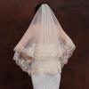 Korean Style Bridal Lace Edge Veil - Single Layer, 1.35×1.1m, Women's Wedding Dress Accessory