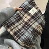 Soft Winter Scarf Thickened Neck Warmer Casual Shawl Wrap  for Women