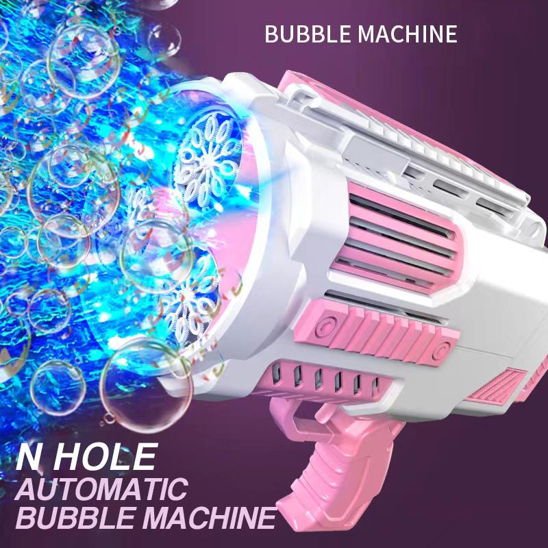 Automatic Bubble Gun Electric Start Light Space Soap Bubbles Machine Children Outdoor Wedding Party Toys Gifts For Kids
