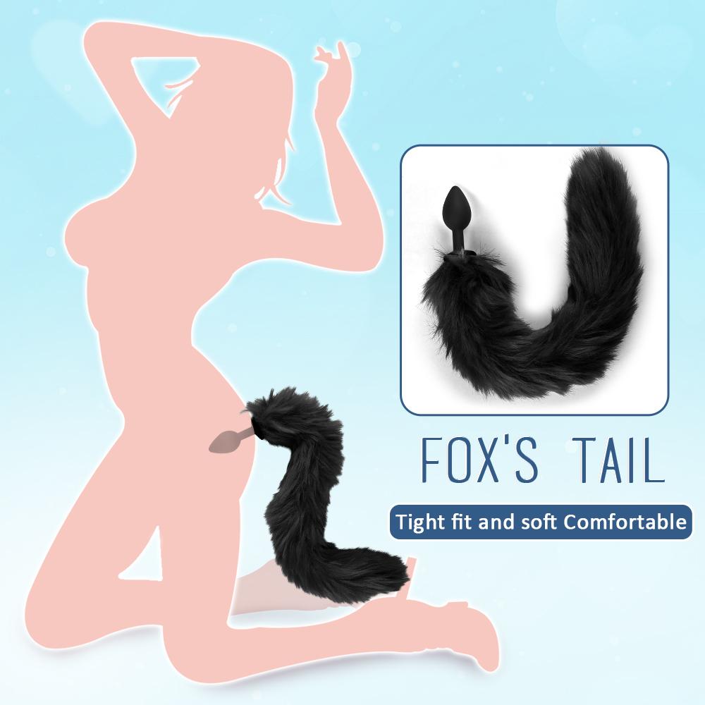Set Tappo Anale in Silicone Coda di Volpe Coniglio Gioco di Ruolo Bdsm Tappo per il Sedere Orecchie da Gatto Coda di Coniglio Giocattoli Sessuali per Donne Uomini Gay Prodotti Erotici