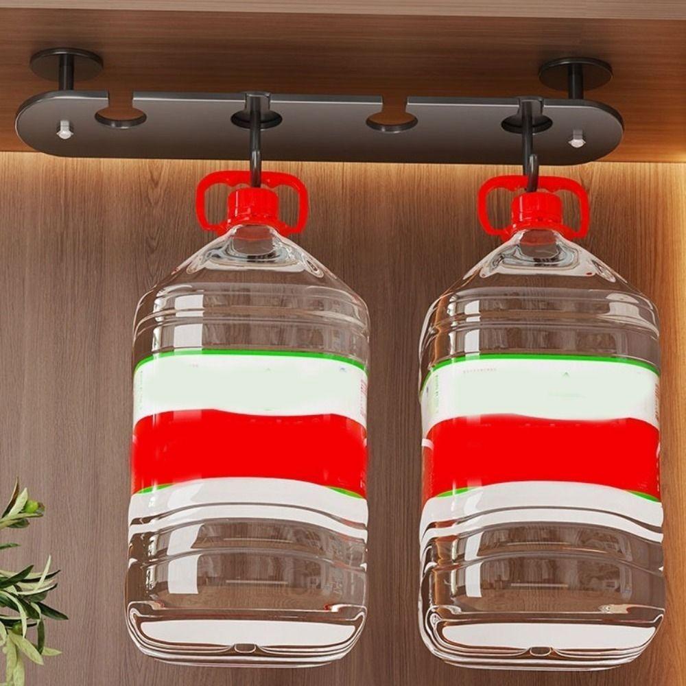 2/3/4 Slots Upside Down Shelf Punch-free Goblet Storage Rack Practical Wine Glass Rack Kitchen