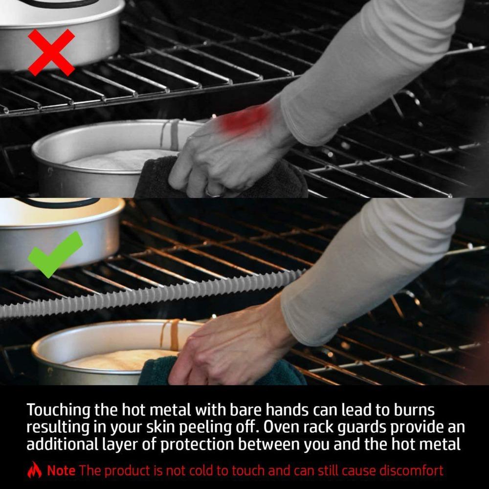 3PCS Grey Oven Shelf Cover Anti Scalding Oven Rack Cover Durable Oven Rack Protector  Baking Safety