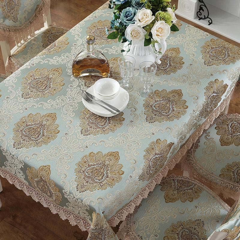 Table Cloth Jacquard Europe Luxury Embroidered Tablecloth Table Dining Table Cover Flower Tablecloths Table Flag Chair Cover