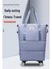 Extra-Large Expandable Travel Duffel with Wheels: Wet/Dry Separation, Lightweight & Practical for Prenatal Storage & Business Trips.