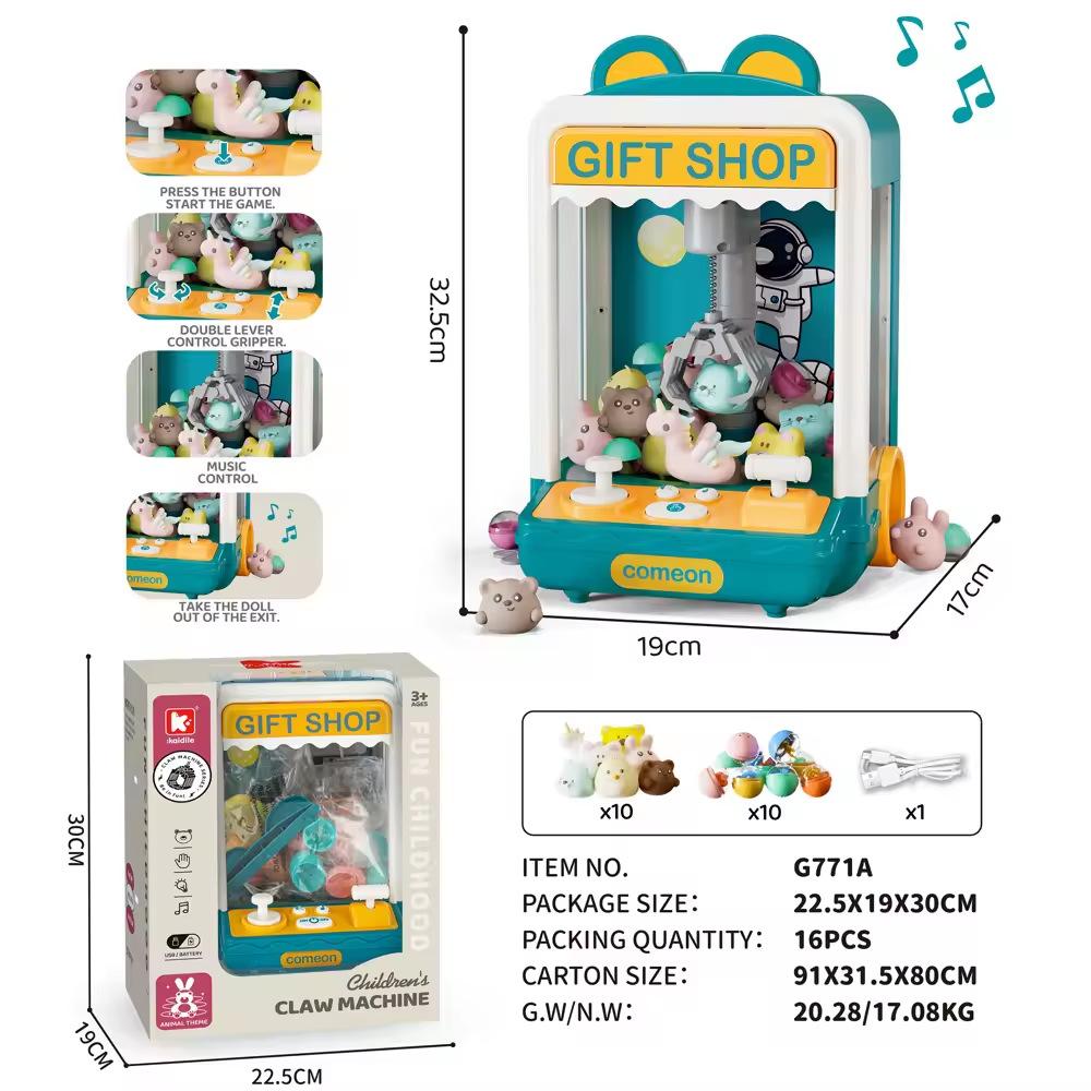 Doll Grabbing Machine Large Children'S Toy Clip Doll Egg Twisting Machine Girl Boy Mini Household Birthday Gift