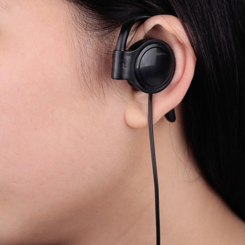 3.5mm Receive Listen Only Earpiece G-shape Security Headset with 3.5mm Jack for Radio Walkie Talkies Tour Guides System