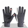 Winter Outdoor Gloves Men's Cycling Sports Warm Windproof Water Splashing and Anti Slip Bicycle Takeaway Touch Screen Plus Fleece Gloves