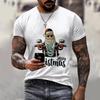 Cross-border Santa Claus Digital T-shirt Men's and Women's Large Size Fashion Short-sleeved Summer Cool Creative 3DT-shirt