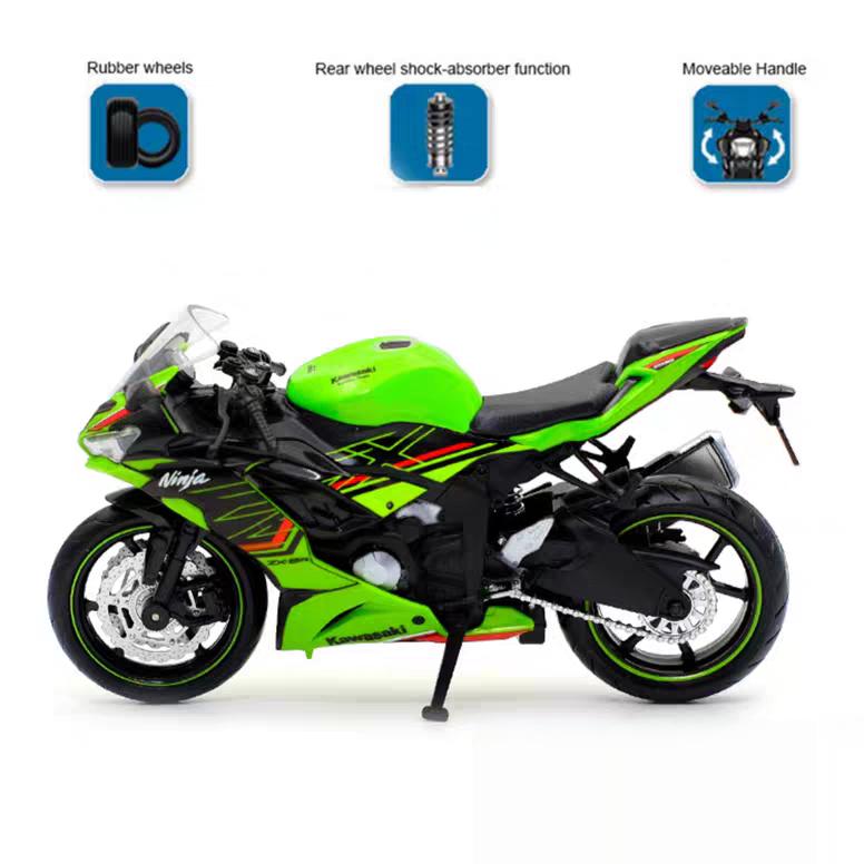 MotoGP Ninja ZX-6R Závodní motocykl Simulace Vynikající Diecast & Hračka Vozidlo RMZ city 1:12 Kovový Sběratelský Model