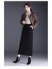 High-Waisted Wool Midi Skirt with Slit – 2025 Winter Style