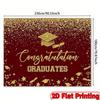 2D Graduation Backdrop Maroon Gold Congrats Graduates Class of Party Decor Banner