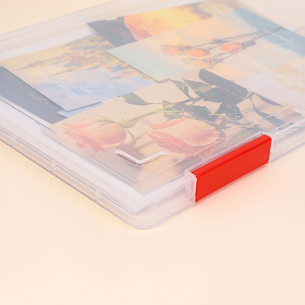 Boîte de rangement pour documents en plastique transparent A4, étui organisateur de dossiers portable à fermeture à pression, conteneur de rangement étanche pour papiers et certificats