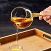 Glass Gongfu Tea Pitcher with Golden Handle Gold Foil Tea Brewing Accessories Set