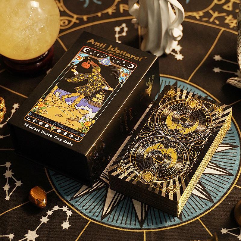 Rider-Waite Tarot Deck: Beginner-Friendly, Hot Stamped, Waterproof PVC Cards for Card Games.
