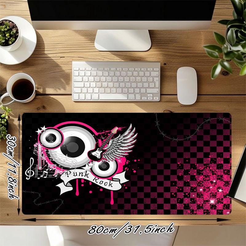 Игровой коврик для мыши Punk Rock XL, нескользящая резиновая основа, прошитый край, водостойкий коврик для стола для ПК, ноутбука, геймера, офиса, компьютерные аксессуары C929745