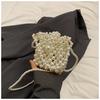 Crossbody Pearl Woven Bag Suitable For Girls Handmade Bead Bag For Daily Outfit