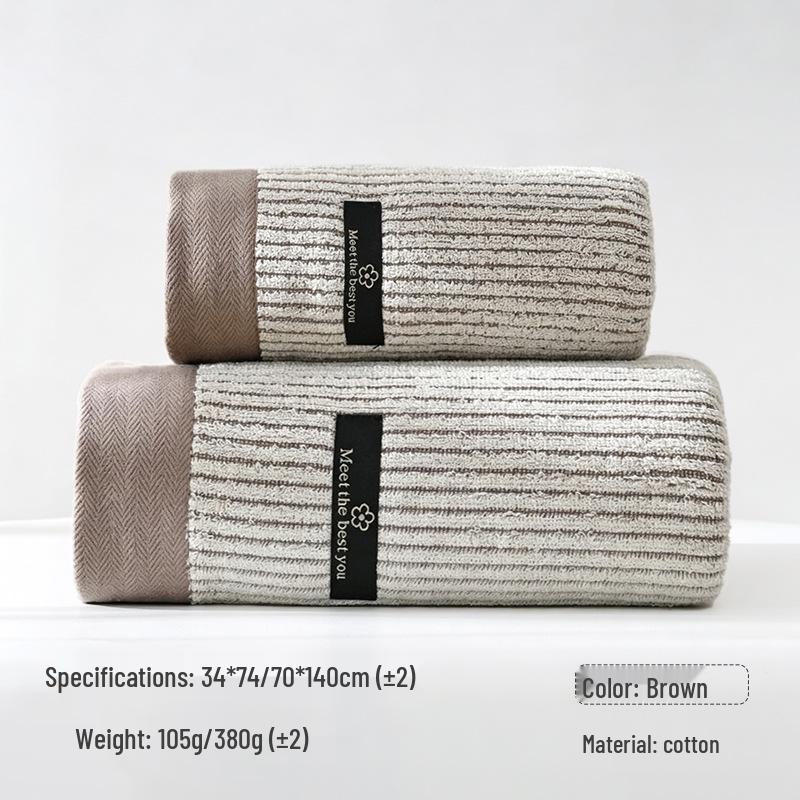 Toalha de Banho e Rosto Bordada de Algodão Puro Espesso - Altamente Absorvente, Perfeita para Uso Doméstico ou Presentes