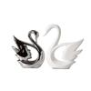 Resin Swan sculptures figurines home decor ornaments Electroplating crafts living room decorations table decoration Wedding Gift