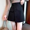 High-Waisted Irregular Korean-Style Women's Wide-Leg Slimming Culottes for Autumn 2023