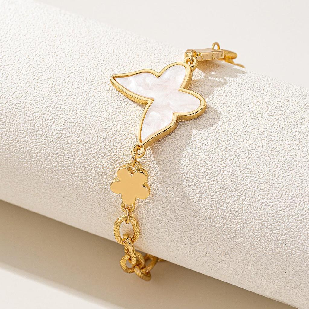 Personalized Versatile Patchwork Butterfly & Four-Leaf Clover Bracelet - Trendy Fashion Accessory