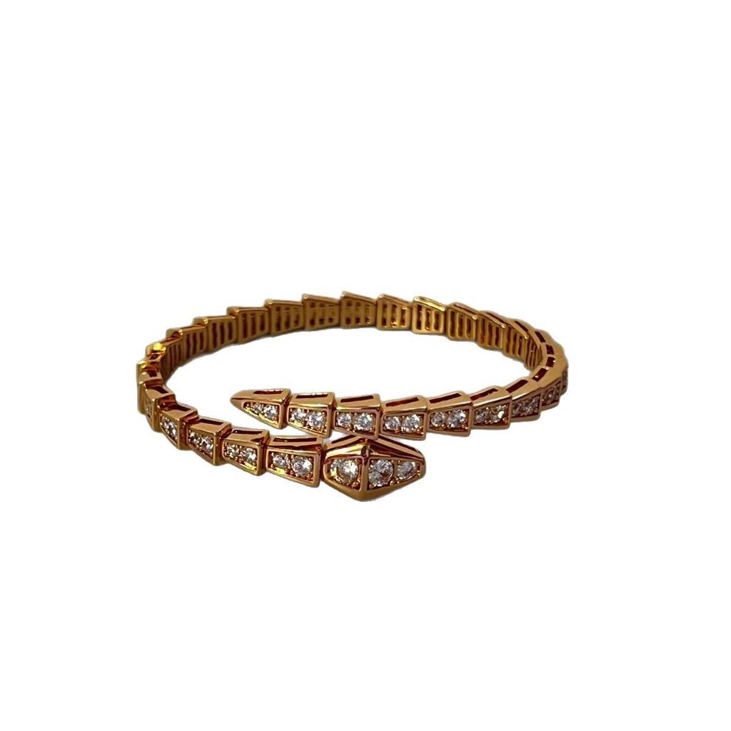Bracelet Diamant Forme Serpent Haut de Gamme Baojia V Or