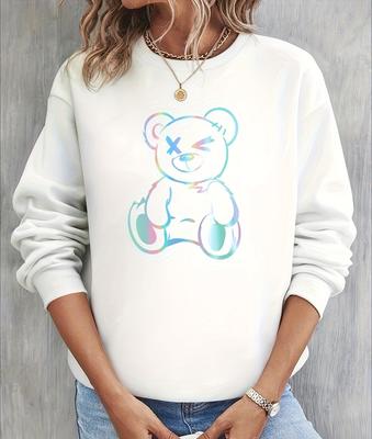 Women's Loose Crew Neck Sweatshirt, Casual & Cozy, Perfect for Weekend Lounging