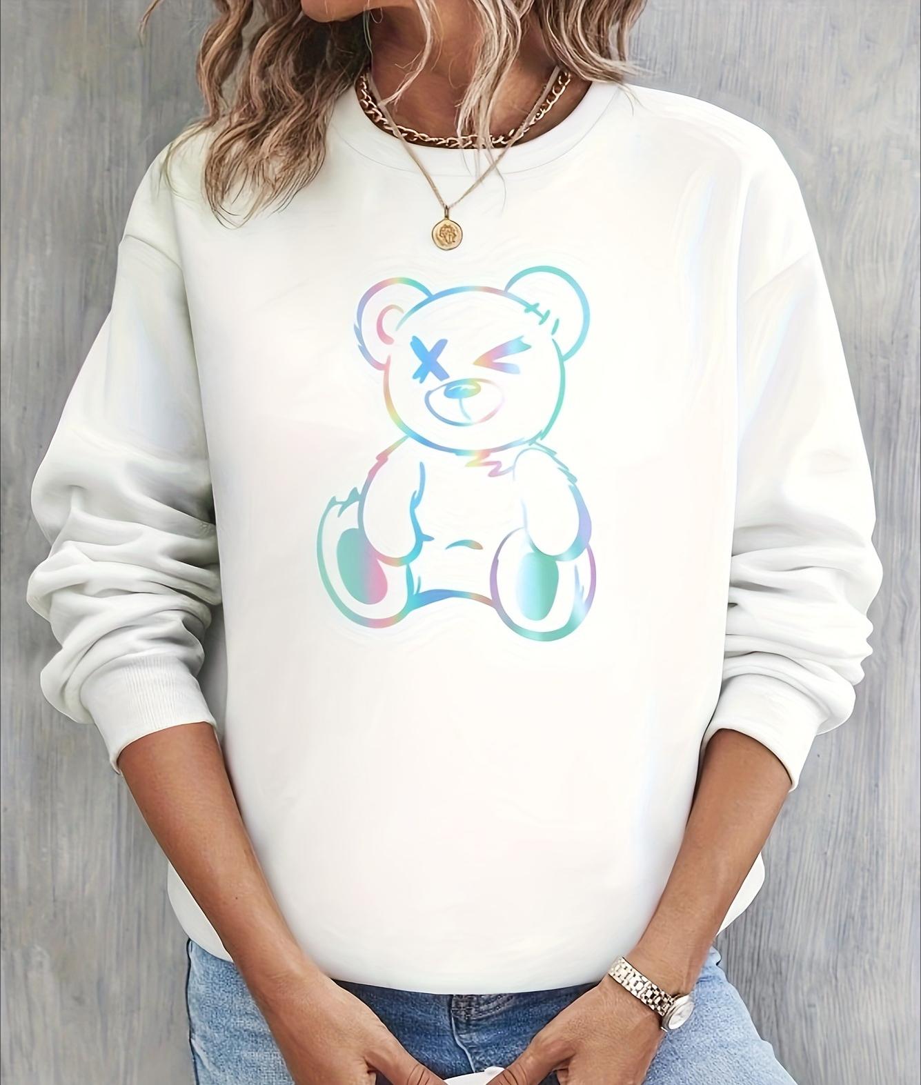 

Женский свободный свитшот с круглым вырезом, повседневный и уютный, идеально подходит для отдыха в выходные дни XXL белый