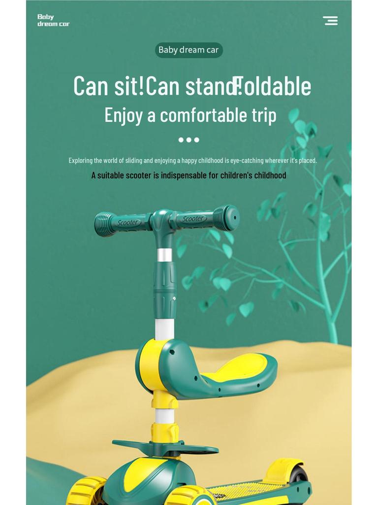 3-in-1 Toddler Scooter & Ride-On: For Ages 2-6, Boys & Girls