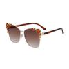 Cat'S Eye Diamond-Encrusted Large-Frame Sunglasses, Women'S Trendy High-End Sunglasses, Women'S Glasses Shades.