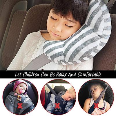 Almofada de Viagem para Carro para Crianças e Adultos, Compatível com Todos os Carros(cinzento)