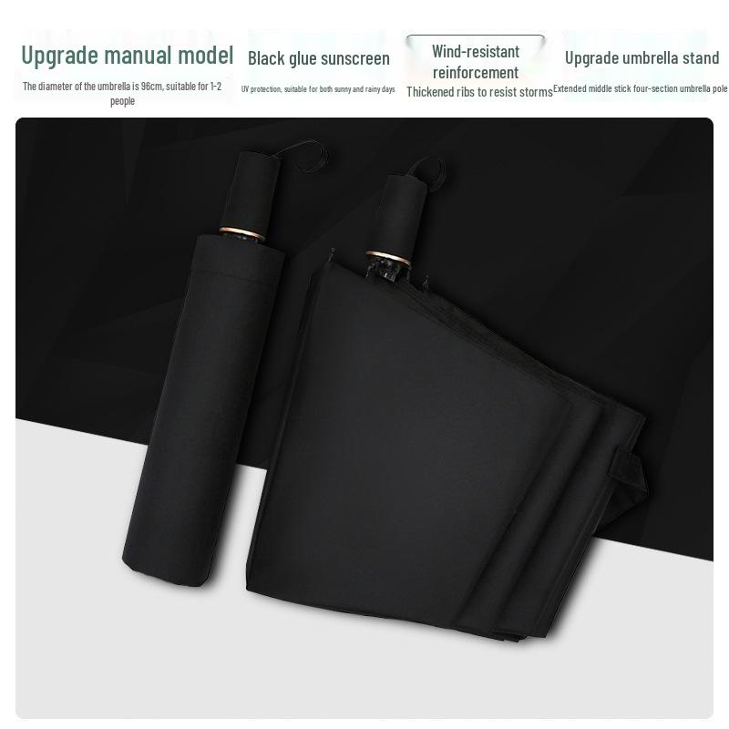 24-Rib Windproof Sun Protection Umbrella for Rain or Shine, Customizable Advertising Umbrella