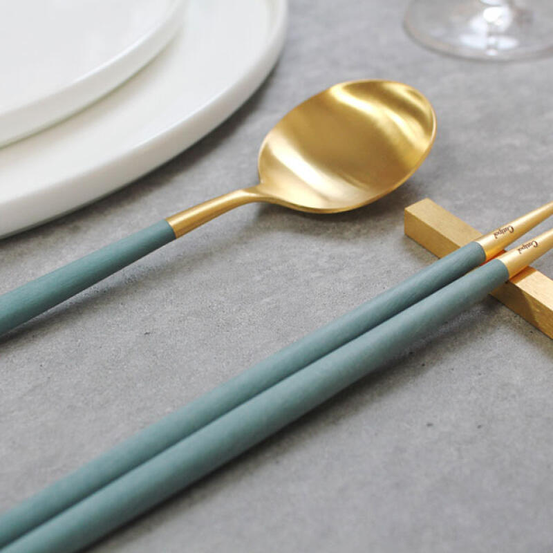 Goa Dove Blue Gold Dessert Spoon