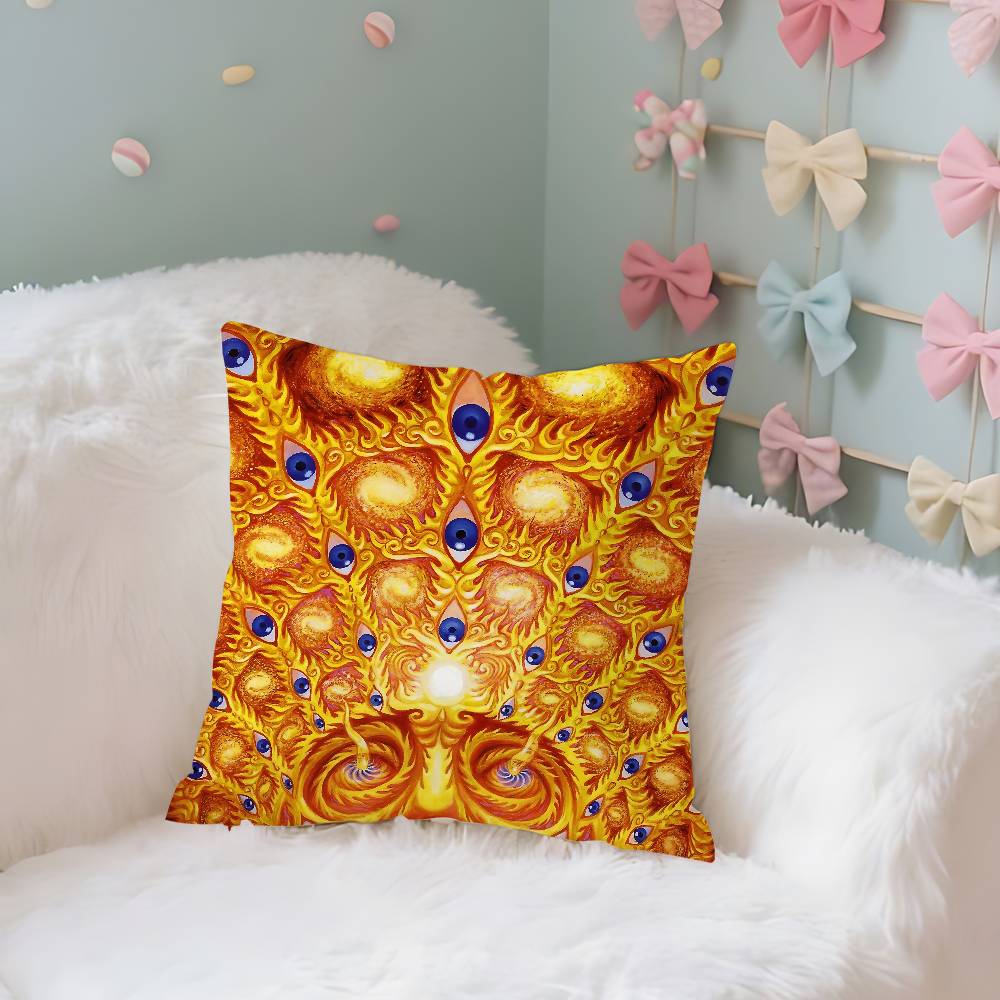 Aesthetic Art Alex Grey Case Plush Fabric Soft Pillowcase Double Sided Print Cushion Cover Household Gifts
