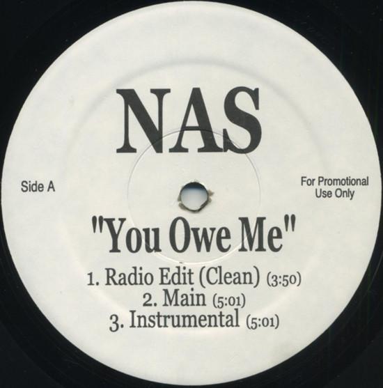 

12inch Record NAS - You Owe Me NONE Not On Label US Rap & Hip-Hop/R&B Used