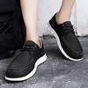 Men’s Outdoor Canvas Shoes Blue Sneakers Driving Shoes Casual Khaki Wide Head Shoes for Farther Plus Size Lightweight