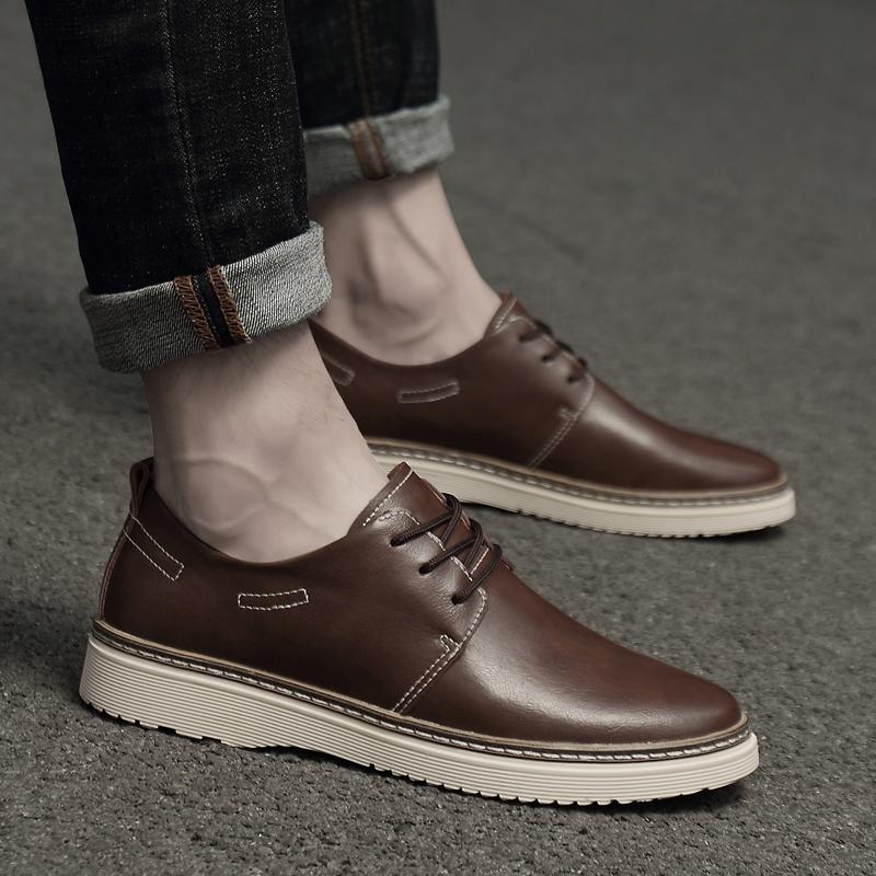 Fashion Trendy minimalist style men's sneakers Comfortable outdoor party and office leather shoes Casual  men leather shoes Hot selling