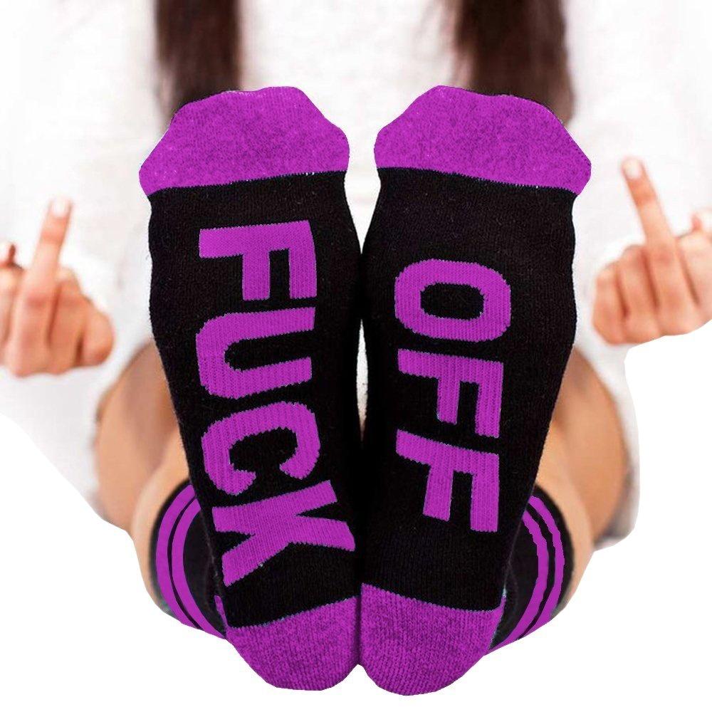 Unisex Letter Fuckoff Funny Casual Sports Skateboard Socks Stockings Color 5