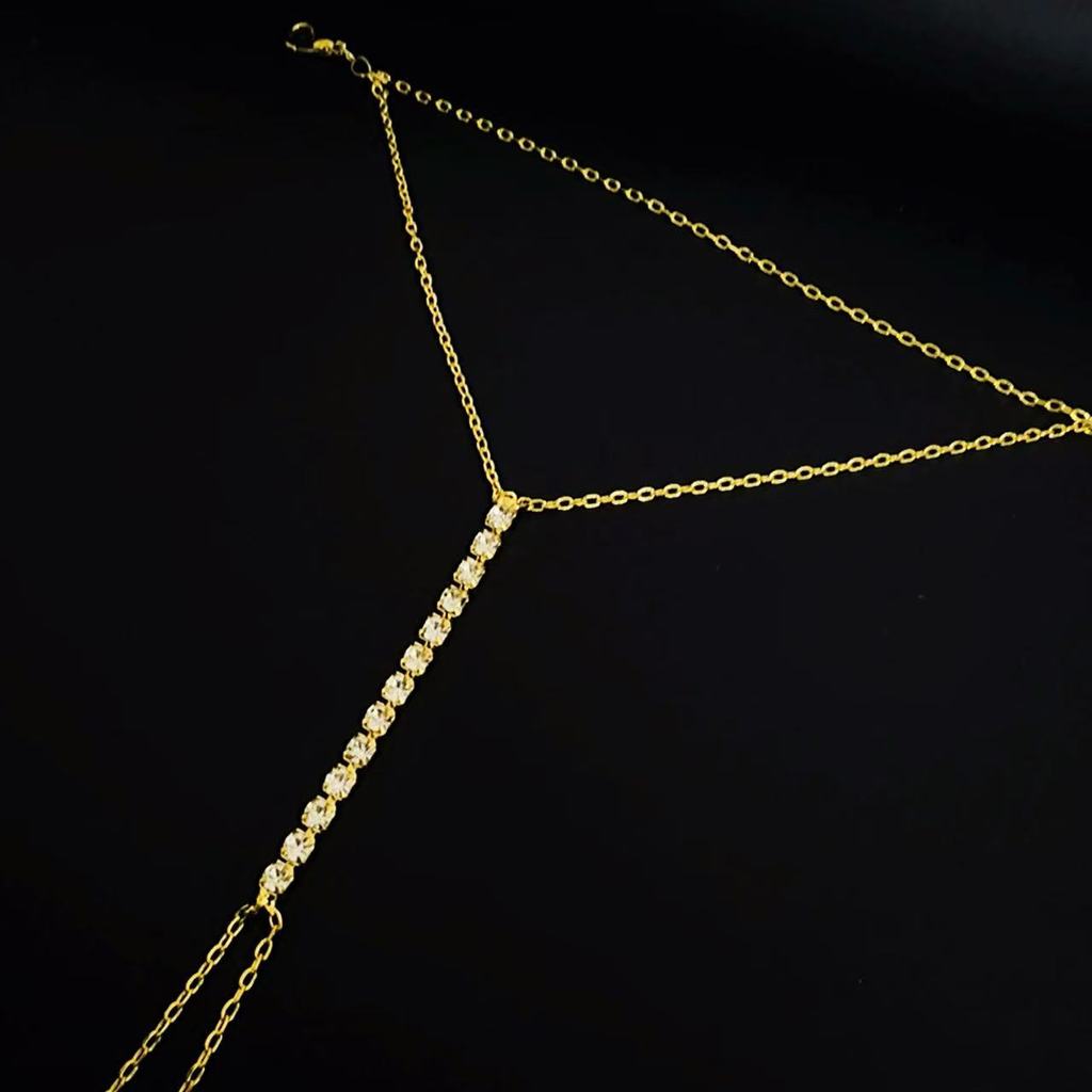 Geometric Water Drilled Hand Chain Jewelry For Women With Gold Or Silver Plating For Gift
