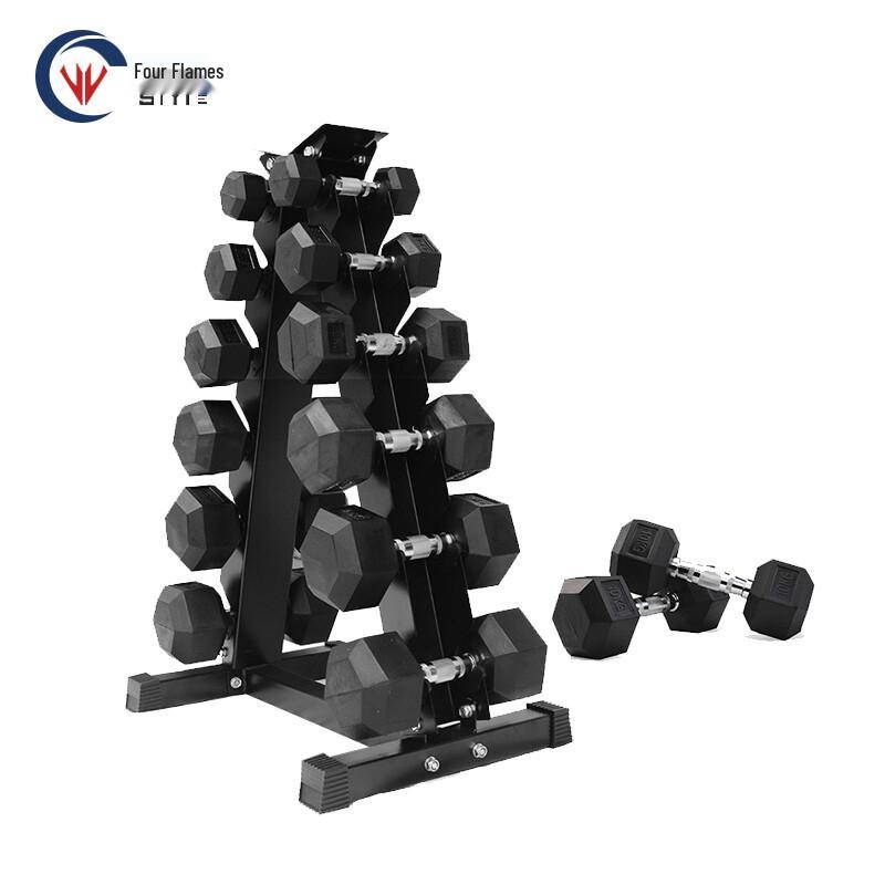 Hex Rubber-Coated Dumbbell